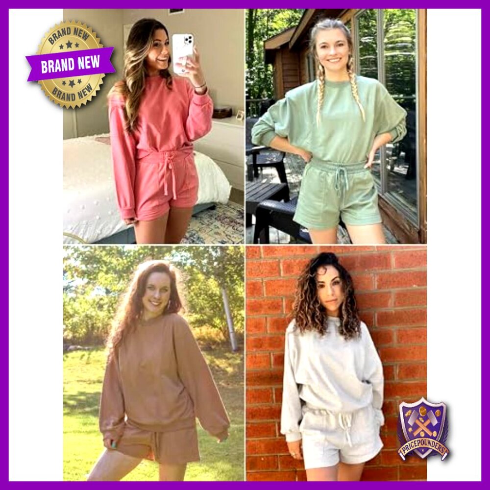 Oversized Batwing Sleeve Lounge Set, Rayon Blend, Loose Fit, 2-Piece Sweatsuit - Picture 6 of 7
